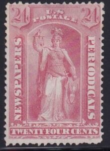 US Newspaper Stamps #PR41 Mint  F - VF No Gum as issued - Slight thin at top PSE Cert Cat Value: $2250