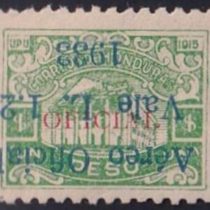 Honduras #CO42 var. VF Mint Hinged  Error - Inverted Overprint