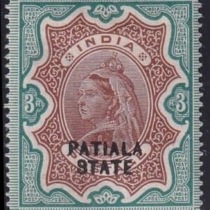 India - Patiala State #24 Mint Hinged  VF Cat Value: $375