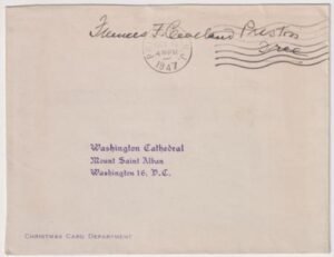Autographs Frances F. Cleveland Presrton, 1947 Free Frank Cover