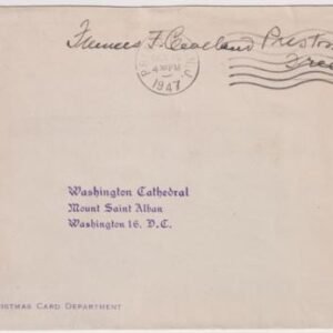 Autographs Frances F. Cleveland Presrton, 1947 Free Frank Cover