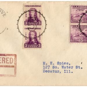 US Arkansas, Figure Five 727 Fancy Cancel Cover, 5 in Circle