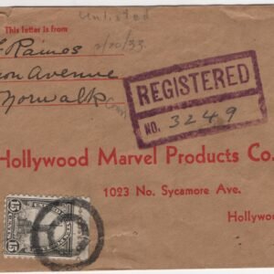 US Connecticut, Norwalk 696, 720 on Registered Fancy Cancel Cover, Circles