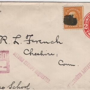 US Connecticut, Seymour 433 on Registered Fancy Cancel Cover