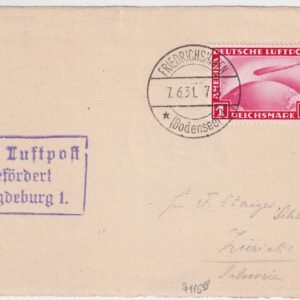 Germany 1931 Postal Card with C35, Magdeburg Airmail