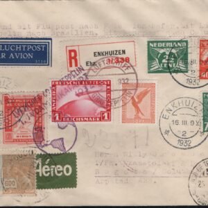 Netherlands/Germany/Colombia/Brazil 1932 1st South American Zeppelin Flight Cover