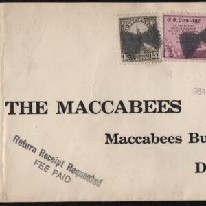 US New York, Peekskill 696, 737 on Fancy Cancel Cover, Bowtie