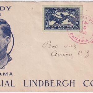 Panama 1928 Special Lindbergh cover with 256-57 Signed by Lindbergh