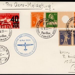 Switzerland 1939  with Zumstein S20 on Card with  Opening of the National Exhibit Cancels