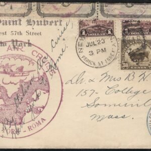 US 1933 NY-Rome Balbo Air Cruise Cover with Rare Official Seal