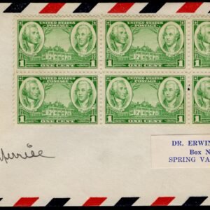 US 1936 Airmail Cover with #785 Signed by Aviator Dick Merrill.