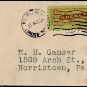 US 1936 Rocket Mail Cover, Roessler
