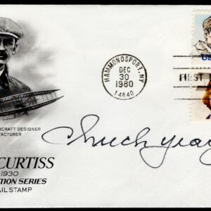 US 1980 C99 & C106 FDC Signed by Aviator Chuck Yaeger