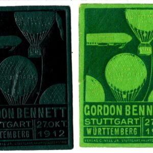 Germany 1912 Gordon Bennett Stuttgart Aerophilately Vignette