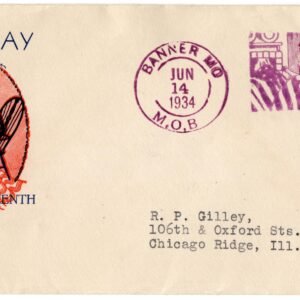 US Missouri, Banner 729 Fancy Cancel Cover, Flag, Betsy Ross