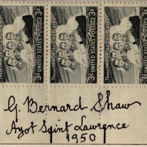 US 956 Strip of 3 Signed by G. Bernard. Shaw