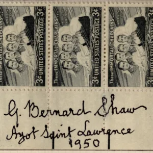 US 956 Strip of 3 Signed by G. Bernard. Shaw