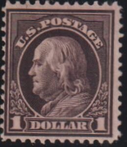 US Washington - Franklin #423 MintLH Just F