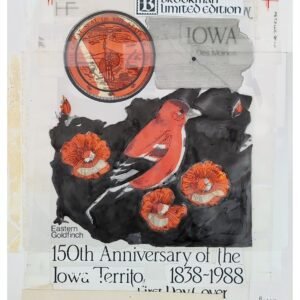 US Brookman Limited Edition  1988 #3088  150th Anniversary of Iowa Territory, Bird, Flowers
