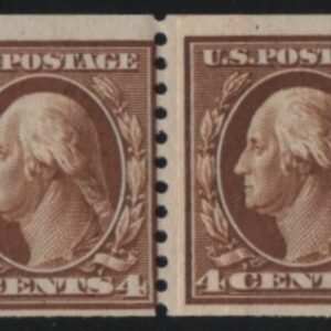 US Washington - Franklin #446 NH Fine, Paste-up Pair