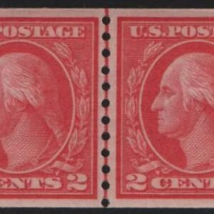 US Washington - Franklin #455 Line Pair NH F-VF