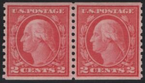 US Washington - Franklin #455 Pair NH VF-XF