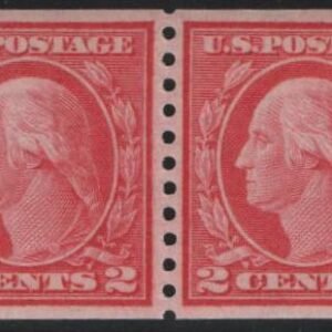 US Washington - Franklin #455 Pair NH VF-XF