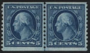 US Washington - Franklin #458 LH VF Line Pair