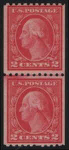 US Washington - Franklin #487 LH F-VF Line Pair