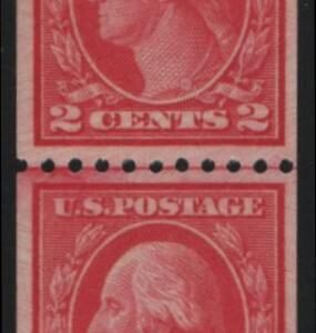 US Washington - Franklin #487 LH F-VF Line Pair