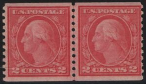 US Washington - Franklin #492 NH Fine Line Pair