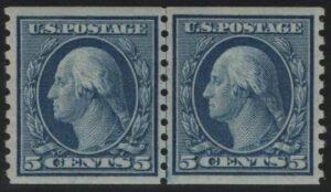 US Washington - Franklin #496 LH VF Line Pair