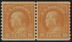 US Washington - Franklin #497 LH F-VF Line Pair