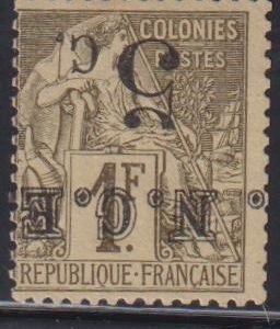 French Colonies and French Area - New Caledonia #8a LH Mint  AVE - F nce shifted. Before N