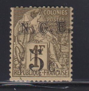 French Colonies and French Area - New Caledonia #8 Used  F - VF  signed  Cat Value: $26.50