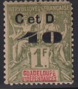 French Colonies and French Area - Guadeloupe #48a Hinged  Just F 40 is Yv type N+C instead of G