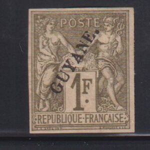 French Colonies and French Area - Fr Guiana #17  F - VF French dealer mark on reverse small thin  Cat Value: Yvert: €210 Scott: $210