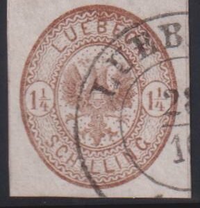 Germany - Lubeck #13 Used  XF  beautiful  Cat Value: $55