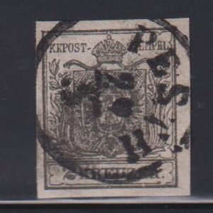 Austria #26 Used  VF - XF  gray black handmade paper Hungry cancel   Cat Value: $120