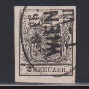 Austria #2c Used  VF machine aer Vienna Oval  Cat Value: $80