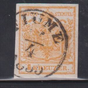 Austria #1d Used  VF  machine paper   Cat Value: $100+