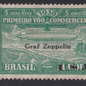 Countries A - M - Brazil #4LC8 LH  F - VF  lower corners crease zeppelin  Cat Value: $135