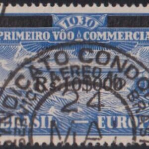 Countries A - M - Brazil #4CL5 Used  VF - XF  zeppelin  Cat Value: $300