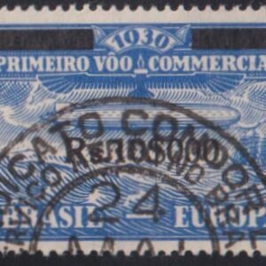 Countries A - M - Brazil #4CL5 Used  VF - XF  zeppelin Small tear lower left  Cat Value: $300