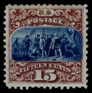 US Pictorials 129 H VF-XF OG, Cert