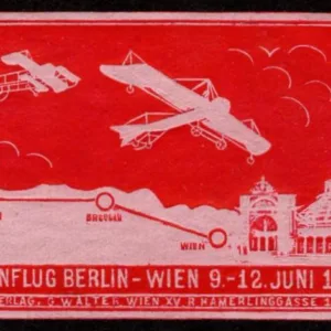 Germany 1912 Vignette Berlin -Vienna Flight