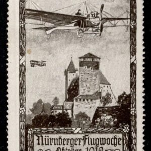 Germany 1912 Vignette for Aviation Week, Biplane