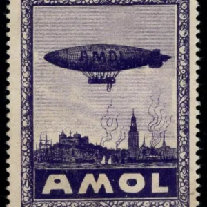Germany c1925 Advertising Vignette for Amol showing Zeppelin