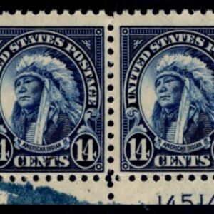 US 565 Error NH Fine Plate # Pair with Ink Blob in Selvage