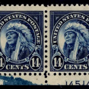 US 565 Error NH Fine Plate # Pair with Ink Blob in Selvage